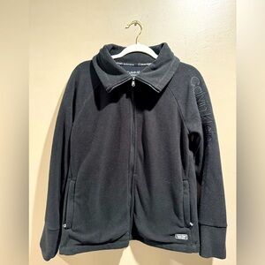 Women’s Calvin Klein Blsck Fleece Zipper Jacket Size Medium